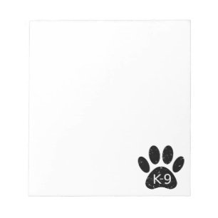 Bloc-note Paw Chien en Perdu Grunge K-9