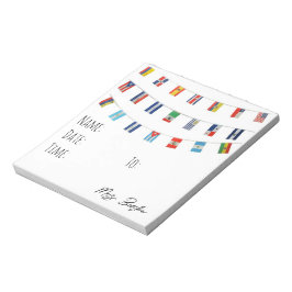 Bloc-note Pays de langue espagnole Hall pass