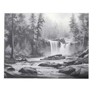 Bloc-note Paysage de chute d'eau Nature Aventure Croquis à l