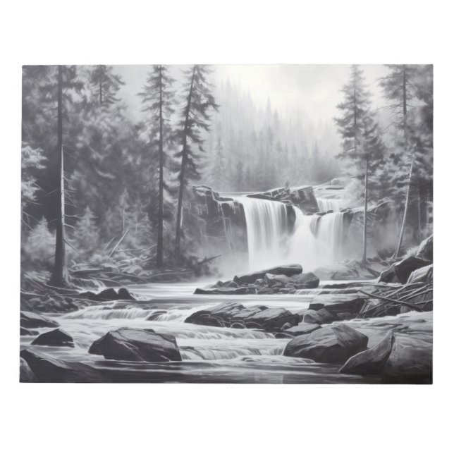Bloc-note Paysage de chute d'eau Nature Aventure Croquis à l (Devant)