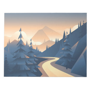 Bloc-note Paysage de la Vallée des Montagnes