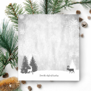 Bloc-note Paysage de Noël personnalisé