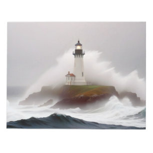 Bloc-note Paysage du phare Côte Océan Vagues Paysage