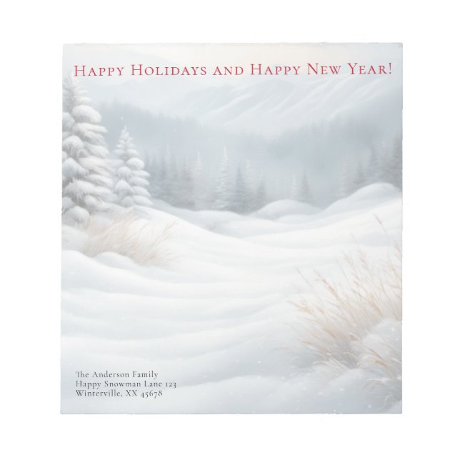 Bloc-note Paysage neigeux Paysage (Devant)