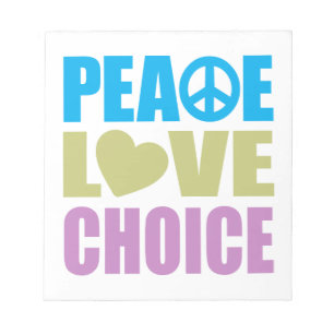 Bloc-note Peace Love Choice
