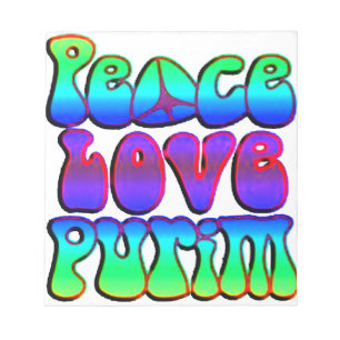 Bloc-note Peace Love Purim