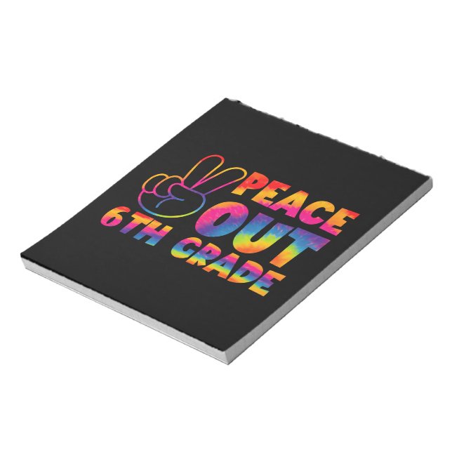 Bloc-note Peace Out Teinture de 6e année teinture de Dernier (Tourné)