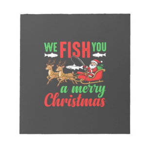 Bloc-note Pêche de Noël Joyeux Poisson Vous