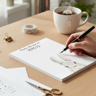 Bloc-note Peeking Lapin Lapin Du Bureau de Personnalisé