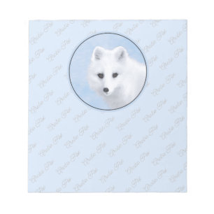 Bloc-note Peinture Arctic Fox - Art original de la faune