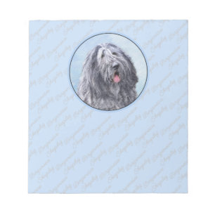 Bloc-note Peinture Bergamasco Sheepdog - Chien original mign