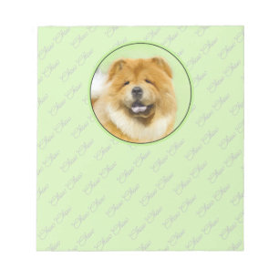Bloc-note Peinture Chow Chow - Joli art original chien