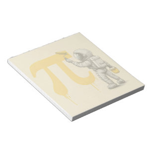 Bloc-note Peinture d'astronaute cool symbole Pi Jour de Pi