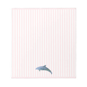 Bloc-note Peinture de dauphin Nautique Paillette rose