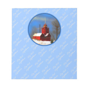 Bloc-note Peinture de phare rouge - Art original