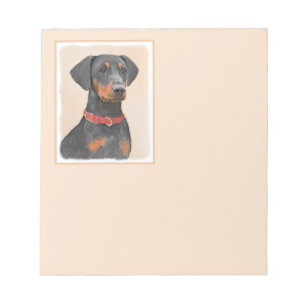 Bloc-note Peinture de Pinscher Allemand Art Animal Original