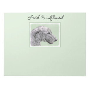 Bloc-note Peinture de Wolfhound irlandais - Joli art origina