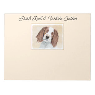 Bloc-note Peinture en Setter rouge et blanc irlandais - Art 