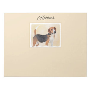 Bloc-note Peinture Harrier - Joli art original chien