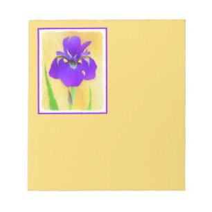 Bloc-note Peinture Iris à pois pourpre - Chien original mign