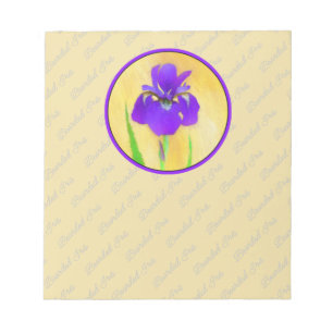 Bloc-note Peinture Iris Violet - Art Fleur Originale