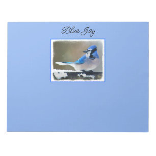 Bloc-note Peinture Jay Bleu - Art Oiseau Original