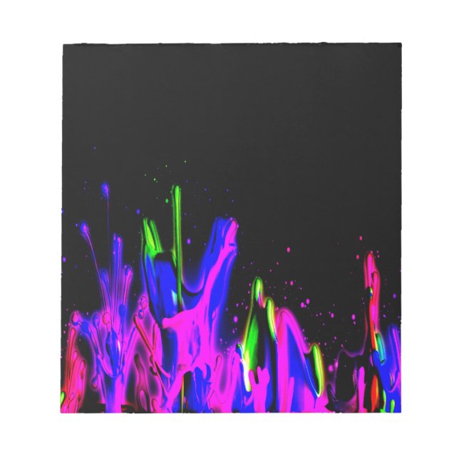 Bloc-note Peinture Néon Couleur Plat. PERSONNALISER L'INFORM (Devant)