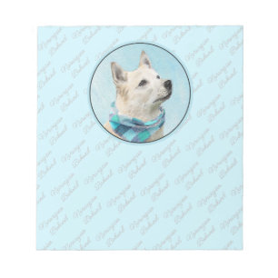 Bloc-note Peinture norvégienne Buhund - jolie art original c