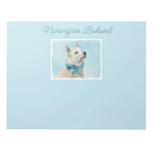 Bloc-note Peinture norvégienne Buhund - jolie art original c