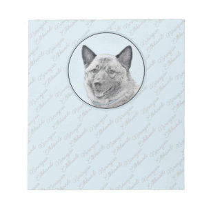 Bloc-note Peinture norvégienne Elkhound - Art original Chien