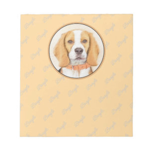 Bloc-note Peinture originale de chien Beagle Hound Art anima