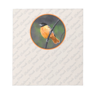Bloc-note Peinture Oriole - Art Oiseau Original