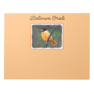 Bloc-note Peinture Oriole - Art Oiseau Original