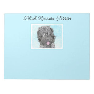 Bloc-note Peinture russe Terrier noir - Chien original migno