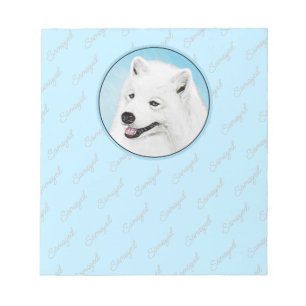 Bloc-note Peinture Samoyed - Cute Original Chien Art