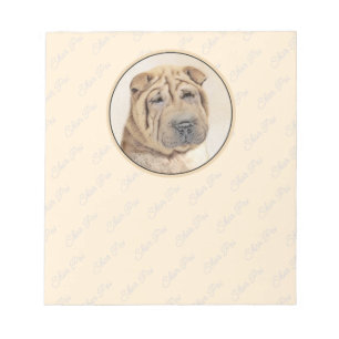 Bloc-note Peinture Shar Pei - Cute Original Chien Art