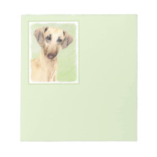Bloc-note Peinture Sloughis - Joli art original pour chien