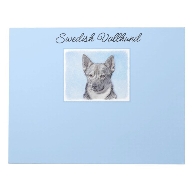 Bloc-note Peinture Suédoise Vallhund - Cute Original Chien A (Devant)