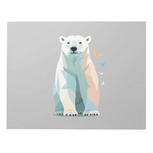 Bloc-note Peinture vectorielle de l'ours polaire Art animal