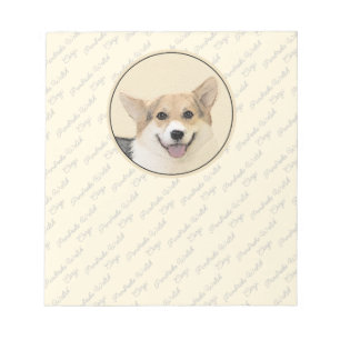 Bloc-note Pembroke Welsh Corgi Peinture - Art Chien original