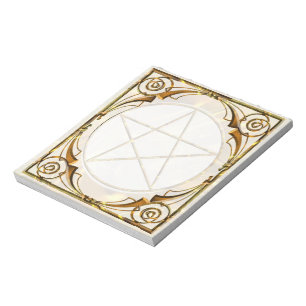 Bloc-note Pentacle de ton doré