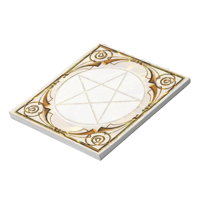 Bloc-note Pentacle de ton doré (Tourné)