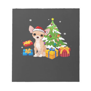 Bloc-note Père Noël drôle Chihuahua Chien Cadeaux d'arbre de
