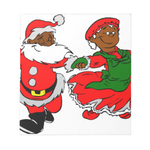 Bloc-note père Noël noire mme claus