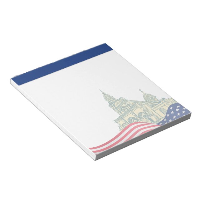 Bloc-note Personalized American Flag Patriotic USA  (Incliné)