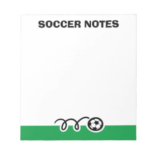 Bloc-note Personalized notepad with cute soccer ball design