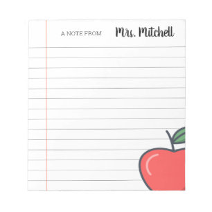 Bloc-note Personalized Teacher Notepad