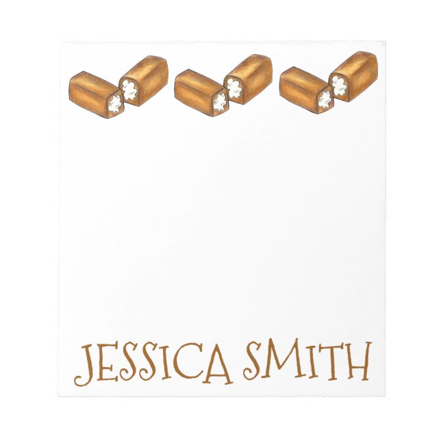 Bloc-note Personnalisé Twinkie Junk Food Foody Snack Cakes (Devant)
