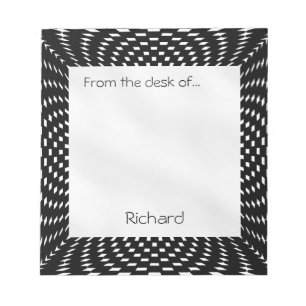 Bloc-note Personnalisez - les contrôles noirs et blancs