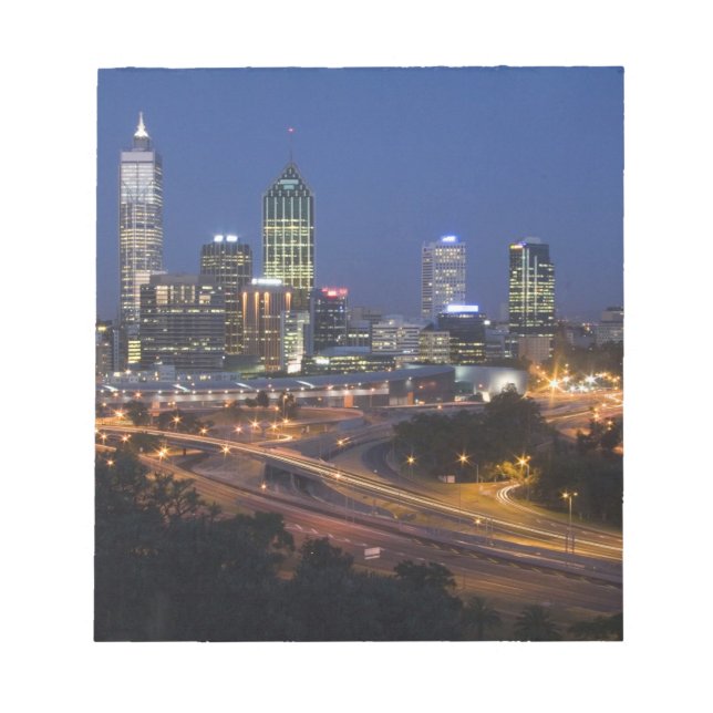 Bloc-note Perth, Australie. Vue du centre-ville de Perth dep (Devant)